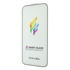 Захисне скло Color Frame для Apple iPhone 16 Pro Max (Full Glue) (Silver)
