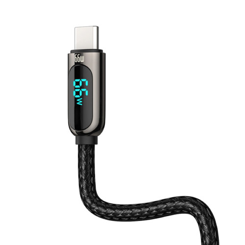 Кабель Baseus Display Fast Charging USB-A – Type-C (1 м · 66W · 5A) (CASX020001) (Black)