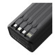 Повербанк XO PR285 PD20W+QC22.5W з 4 кабелями (30000 mAh) (Black)