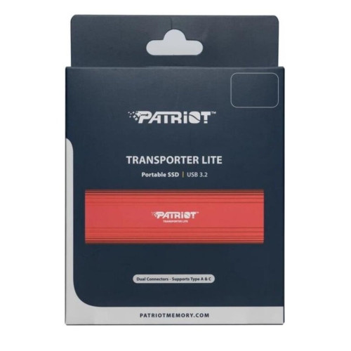 Внешний SSD-накопитель Patriot Transporter Lite 1TB USB 3.2 Gen 2 Type-C (Red)