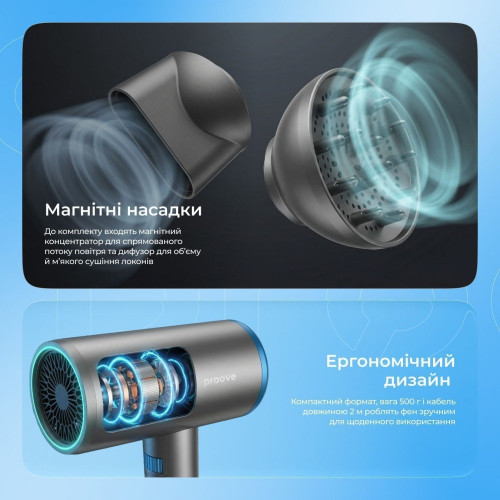 Фен Proove Tyson 1800W (Gray)