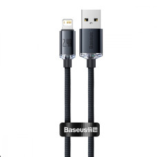 Кабель Baseus Crystal Shine Series USB-A – Lightning (1.2 м · 12W · 2.4A) (CAJY000001) (Black)