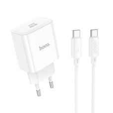 Сетевое зарядное устройство Hoco C76A Pro USB-C (30W · 3A) с кабелем Type-C – Type-C (White)