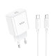 Сетевое зарядное устройство Hoco C76A Pro USB-C (30W · 3A) с кабелем Type-C – Type-C (White)