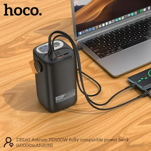 Повербанк Hoco DB160 Astrum 100W (60000 mAh) (Black)