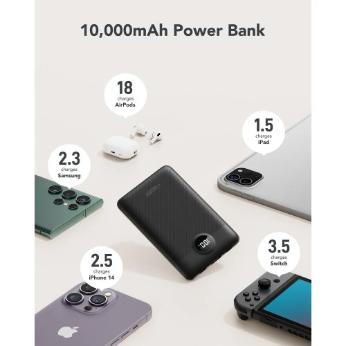Повербанк Veger W1170 22.5W (10000 mAh) (Black)