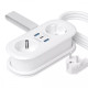 Сетевой фильтр Proove Supercoil на 2 розетки (20W · 2xUSB-A+USB-C · 1.5 м) (White)