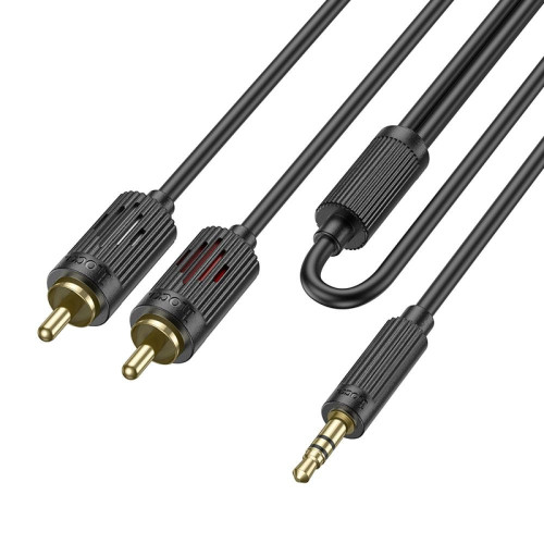Аудиокабель AUX Hoco UPA28 2RCA – 3.5 мм (1.5 м) (Black)