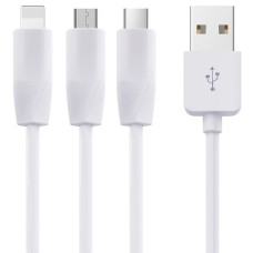 Кабель Hoco X1 Rapid 3-в-1 (1 м) (White)