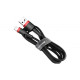Кабель Baseus Cafule USB-A – Lightning (1 м · 20W · 2.4A) (CALKLF-B19) (Black/Red)