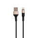 Кабель Hoco X26 USB-A – Lightning (1 м · 10W · 2A) (Black/Gold)