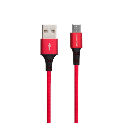 Кабель Borofone BX20 USB-A – Micro-USB (1 м · 10W · 2A) (Red)