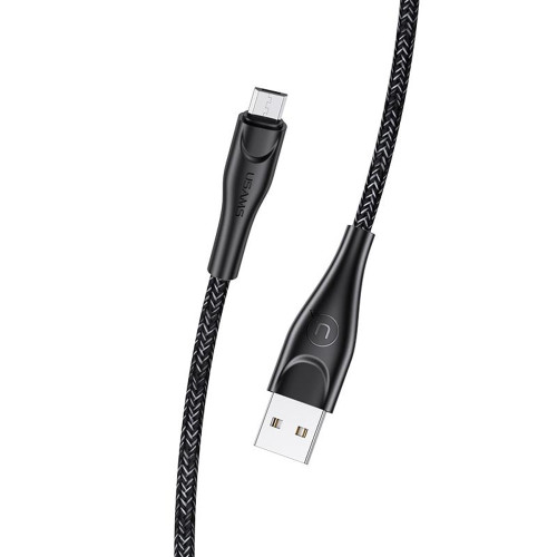 Кабель Usams US-SJ396 Braided Data U41 USB-A – Micro-USB (2 м · 10W · 2A) (Black)