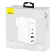 Сетевое зарядное устройство Baseus GaN5 Pro USB-A+2xUSB-C (140W · 5A) с кабелем Type-C – Type-C (CCGP100202) (White)