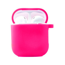 Чохол для AirPods 1/2 Silicone Case with Fibra (Barbie Pink)