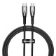 Кабель Baseus Glimmer Series Fast Charging Type-C – Type-C (1 м · 100W · 5A) (CADH000701) (Black)