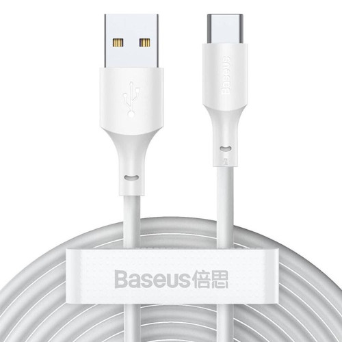 Кабель Baseus Simple Wisdom USB-A – Type-C (2pcs/set) (1.5 м · 40W · 5A) (White)