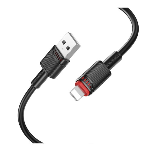 Кабель Borofone BX110 USB-A – Lightning (1 м · 12W · 2.4A) (Black)