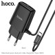 Сетевое зарядное устройство Hoco C82A 2xUSB-A (12W · 2.4A) с кабелем USB-A – Type-C (Black)