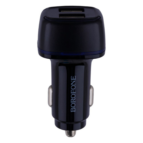 Автомобильное зарядное устройство Borofone BZ14 2xUSB-A (12W · 2.4A) с кабелем USB-A – Lightning (Black)