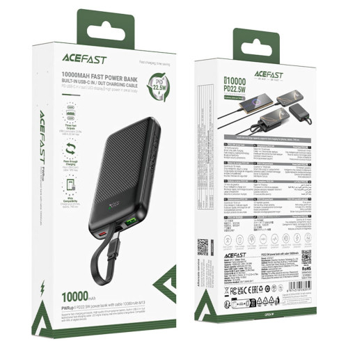 Повербанк Acefast M13 PD22.5W (10000 mAh) (Black)