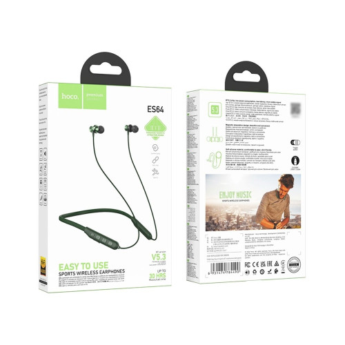Наушники Bluetooth Hoco ES64 (Dark Green)