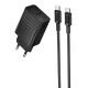 Сетевое зарядное устройство Borofone BAS76A USB-A+USB-C (30W · 3A) с кабелем Type-C – Type-C (Black)