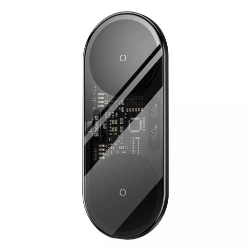 Беспроводное зарядное устройство Baseus Digital LED Display 2в1 (20W) (Black)
