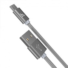 Кабель Hoco X2 Knitted USB-A – Micro-USB (1 м · 12W · 2.4A) (Gray)