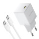Сетевое зарядное устройство Baseus Palm Fast Charger USB-C (20W · 3A) с кабелем Type-C – Type-C 60W (CCGP120202) (White)