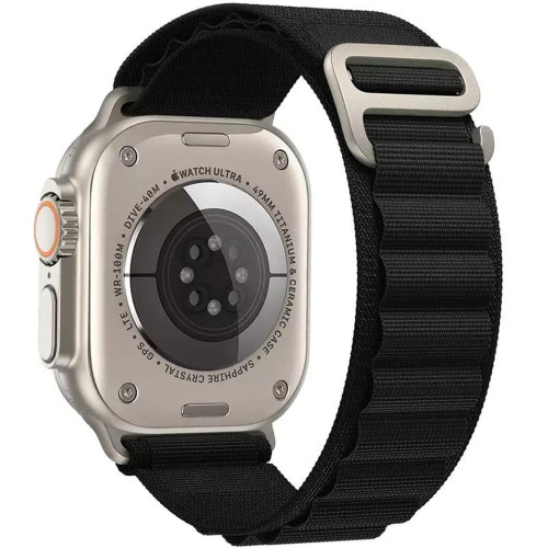 Ремешок для Apple Watch 42/44/45/49 мм Alpine Loop (Black)
