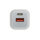 Сетевое зарядное устройство Monoko MAC010 USB-C+USB-A (20W · 3A) (White)