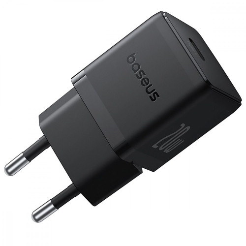 Мережевий зарядний пристрій Baseus Palm Fast Charger USB-C (20W · 3A) з кабелем Type-C – Lightning 20W (E0116401) (Black)