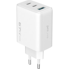Сетевое зарядное устройство Proove Silicone Power 2 USB-A+2xUSB-C (67W · 3A) (White)