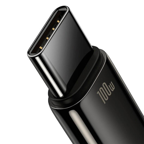 Кабель Baseus Tungsten Gold USB-A – Type-C (1 м · 100W · 5A) (Black)