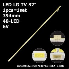 Боковая подсветка для телевизора LG 32″ Innotek 7030PKG Rev0.2 (1 планка 394 мм, 48 LED 7x3 мм, 6 В)