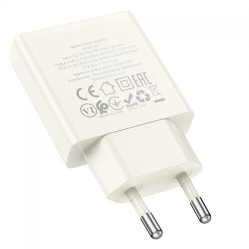 Сетевое зарядное устройство Hoco N44 USB-C (30W · 3A) (White)