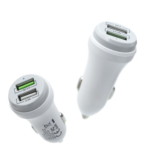 Автомобильное зарядное устройство іЗі MC-14 2xUSB-A (30W · 3A) (White)