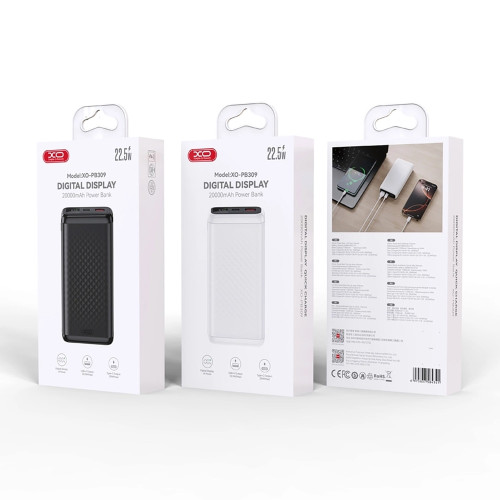 Повербанк XO PB309 22.5W (20000 mAh) (Black)