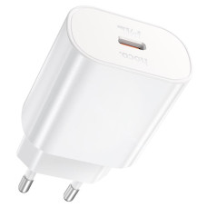 Сетевое зарядное устройство Hoco N22 USB-C (25W · 3A) (White)