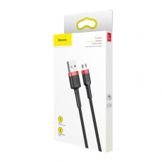 Кабель Baseus Cafule USB-A – Micro-USB (2 м · 7.5W · 1.5A) (CAMKLF-C91) (Black/Red)
