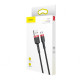 Кабель Baseus Cafule USB-A – Micro-USB (2 м · 7.5W · 1.5A) (CAMKLF-C91) (Black/Red)