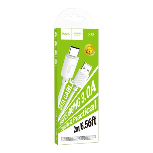 Кабель Hoco X88 USB-A – Type-C (2 м · 15W · 3A) (White)