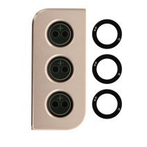 Стекло камеры для Samsung G991U Galaxy S21 5G (USA version) в рамке (Gold) (Original)
