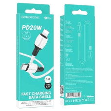 Кабель Borofone BX84 Type-C – Lightning (1 м · 20W · 2.4A) (White)