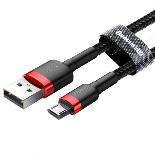 Кабель Baseus Cafule USB-A – Micro-USB (2 м · 7.5W · 1.5A) (CAMKLF-C91) (Black/Red)
