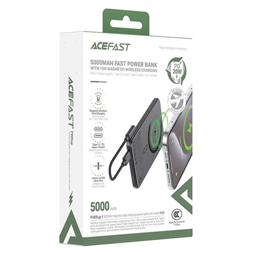 Повербанк Acefast M30 PD20W (5000 mAh) (Black)