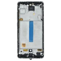 Дисплей для Samsung A525 Galaxy A52 (4G) (2021) с тачскрином в рамке (Silver) (OLED) (Small size)