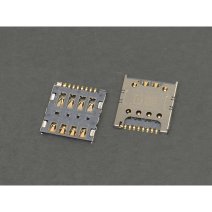 Разъем SIM-карты для LG D724 8 pin (4 креплений) без шлейфа (One SIM)