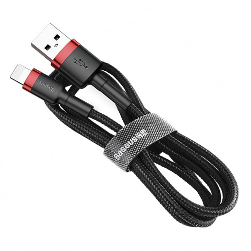 Кабель Baseus Cafule USB-A – Lightning (2 м · 12W · 1.5A) (CALKLF-C19) (Black/Red)